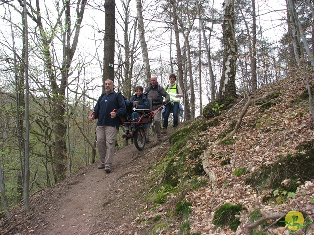 randonnée sportive avec joëlettes, Gesves, 2013