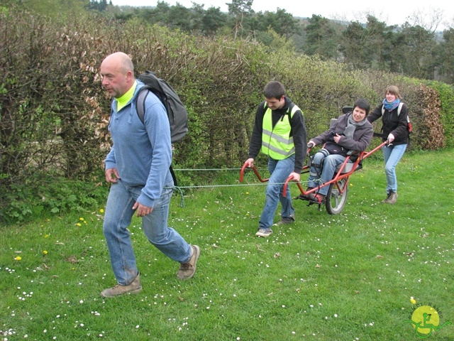 randonnée sportive avec joëlettes, Gesves, 2013