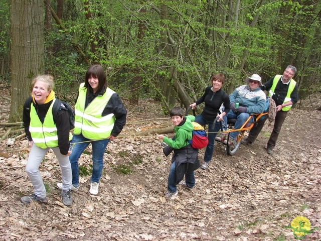 randonnée sportive avec joëlettes, Gesves, 2013