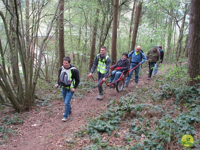 randonnée sportive avec joëlettes, Gesves, 2013