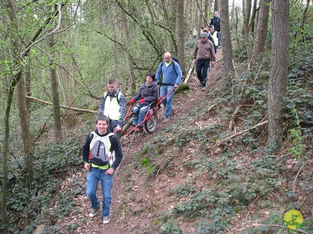 randonnée sportive avec joëlettes, Gesves, 2013