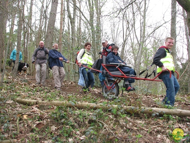 randonnée sportive avec joëlettes, Gesves, 2013