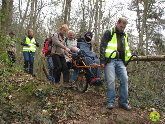 randonnée sportive avec joëlettes, Gesves, 2013