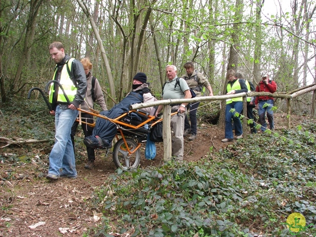 randonnée sportive avec joëlettes, Gesves, 2013