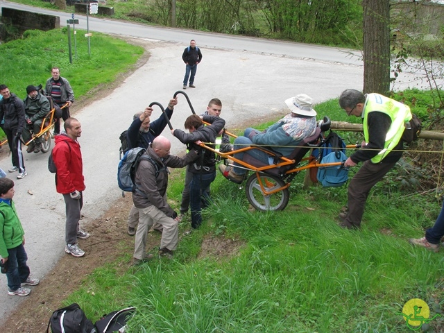 randonnée sportive avec joëlettes, Gesves, 2013