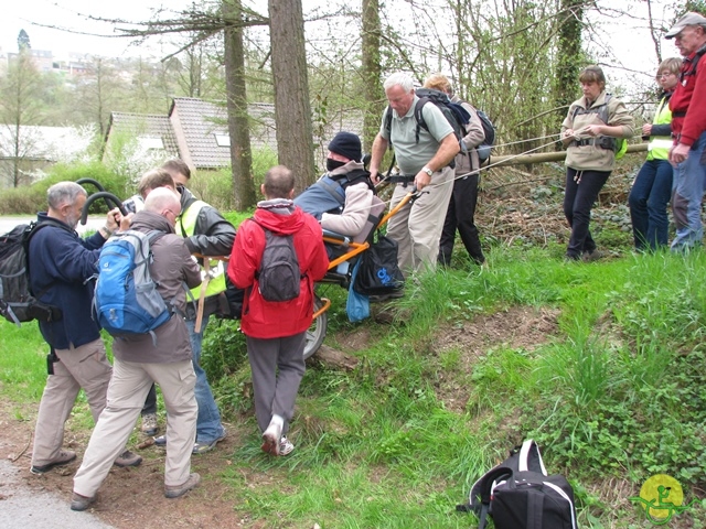 randonnée sportive avec joëlettes, Gesves, 2013