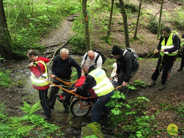 randonnée sportive avec joëlettes, Hastière, 2013