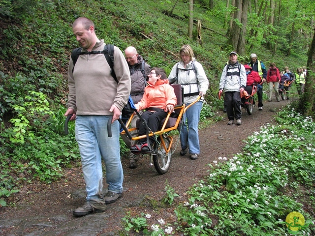 randonnée sportive avec joëlettes, Hastière, 2013