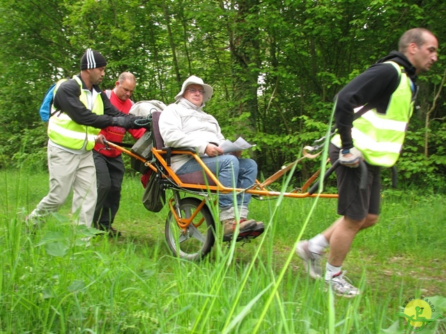 randonnée sportive avec joëlettes, Maredsous, 2013