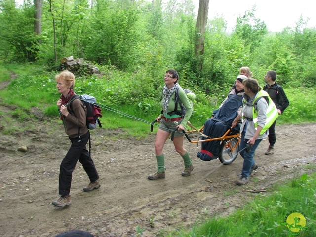 randonnée sportive avec joëlettes, Maredsous, 2013