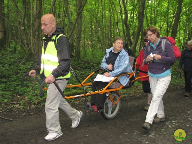 randonnée sportive avec joëlettes, Maredsous, 2013