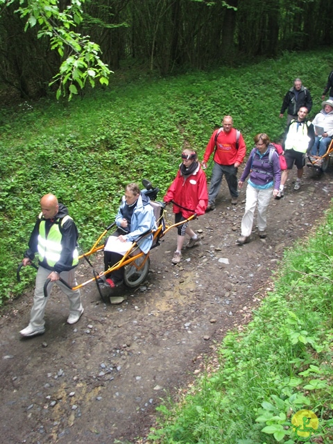 randonnée sportive avec joëlettes, Maredsous, 2013