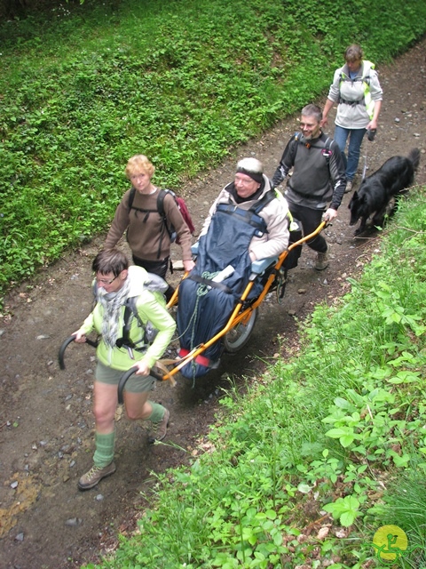 randonnée sportive avec joëlettes, Maredsous, 2013