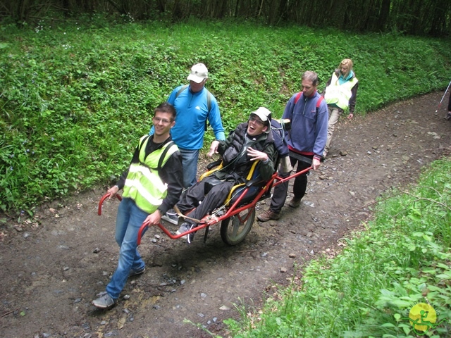 randonnée sportive avec joëlettes, Maredsous, 2013