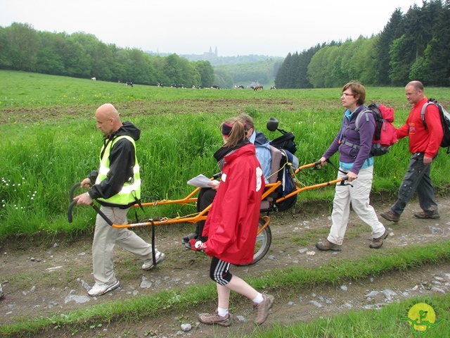 randonnée sportive avec joëlettes, Maredsous, 2013