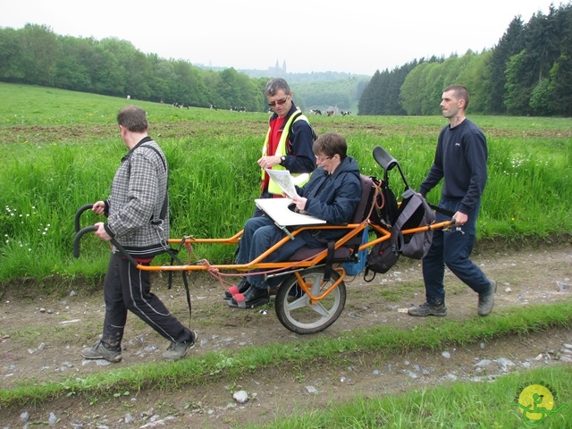 randonnée sportive avec joëlettes, Maredsous, 2013