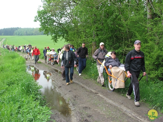 randonnée sportive avec joëlettes, Maredsous, 2013