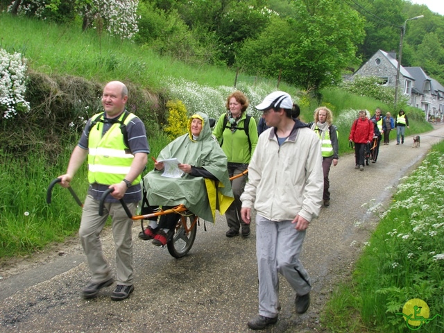 randonnée sportive avec joëlettes, Maredsous, 2013