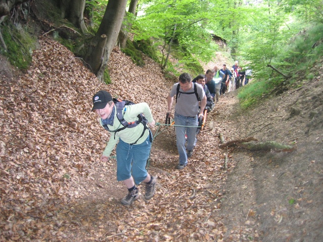 randonnée sportive avec joëlettes, Rixensart, 2013