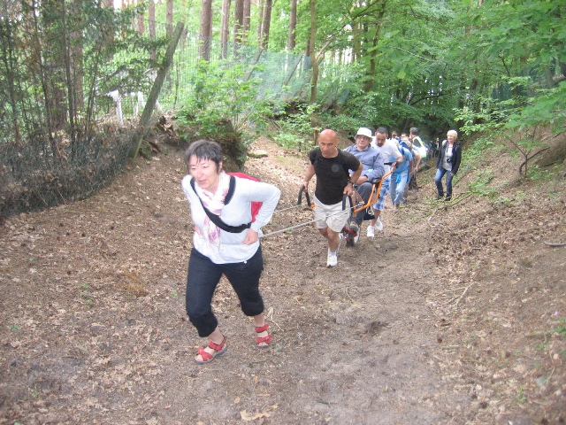 randonnée sportive avec joëlettes, Rixensart, 2013