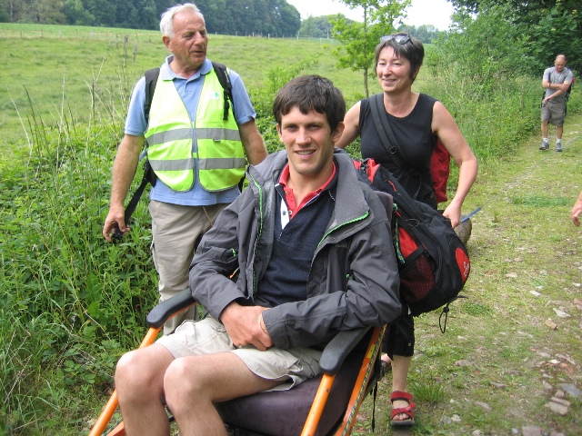 randonnée sportive avec joëlettes, Rixensart, 2013