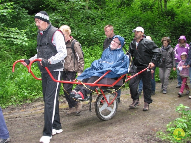 randonnée sportive avec joëlettes, Esneux, 2013