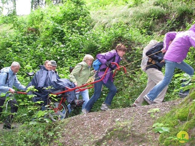 randonnée sportive avec joëlettes, Esneux, 2013