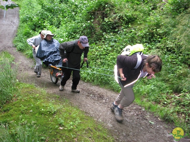 randonnée sportive avec joëlettes, Esneux, 2013