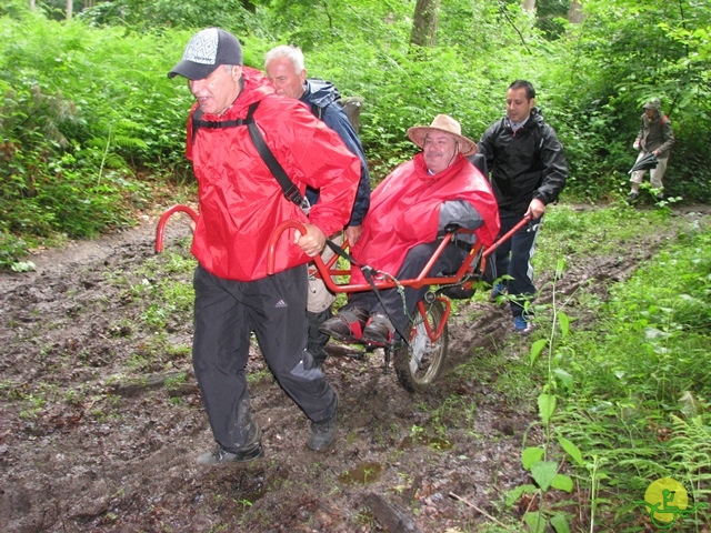 randonnée sportive avec joëlettes, Esneux, 2013