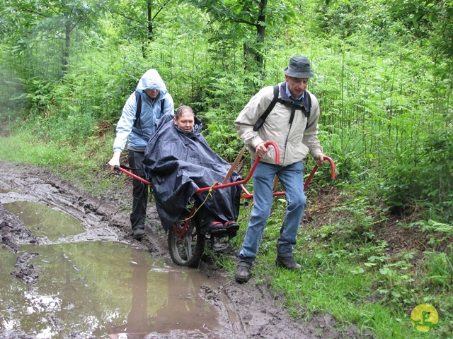 randonnée sportive avec joëlettes, Esneux, 2013