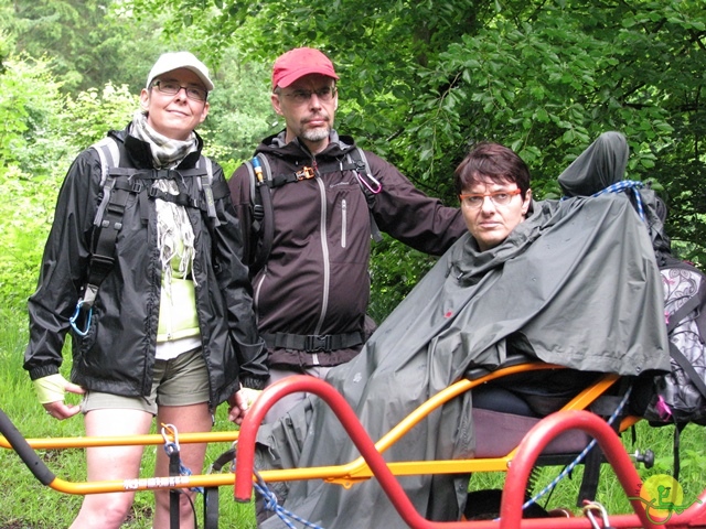 randonnée sportive avec joëlettes, Esneux, 2013