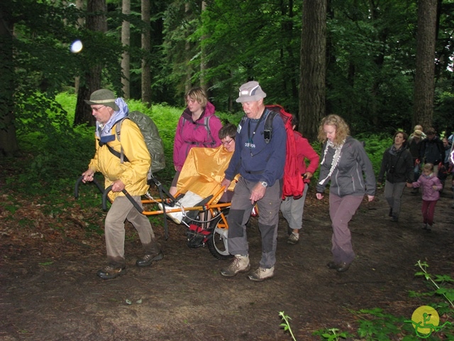 randonnée sportive avec joëlettes, Esneux, 2013