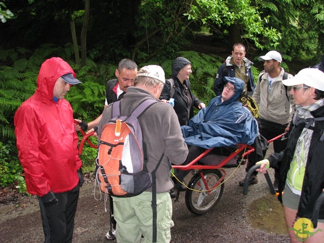 randonnée sportive avec joëlettes, Esneux, 2013