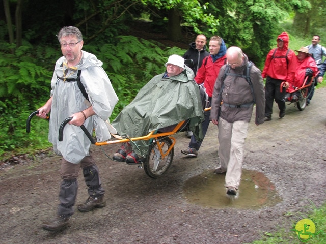 randonnée sportive avec joëlettes, Esneux, 2013