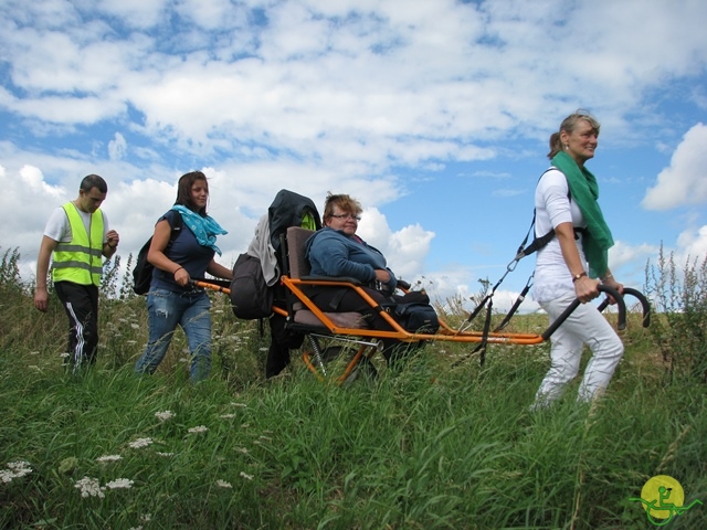 randonnée sportive avec joëlettes, Ronquières, 2013