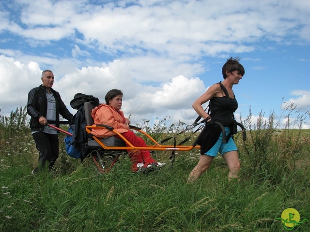 randonnée sportive avec joëlettes, Ronquières, 2013