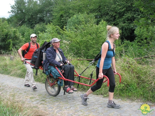 randonnée sportive avec joëlettes, Ronquières, 2013