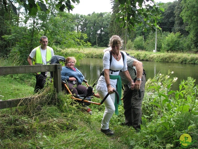 randonnée sportive avec joëlettes, Ronquières, 2013