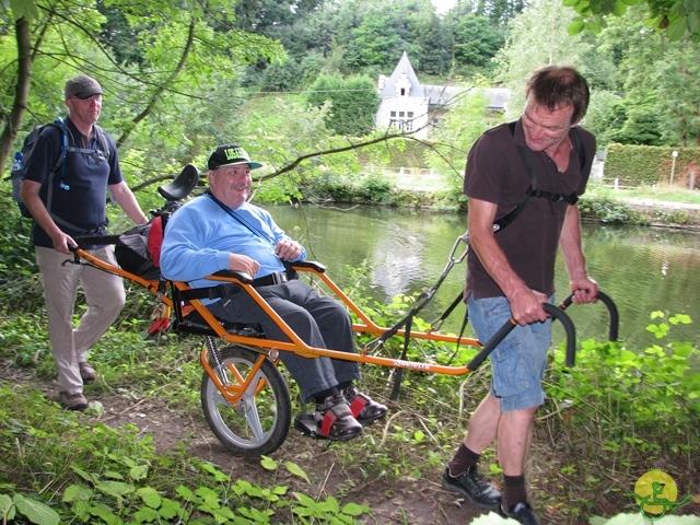 randonnée sportive avec joëlettes, Ronquières, 2013