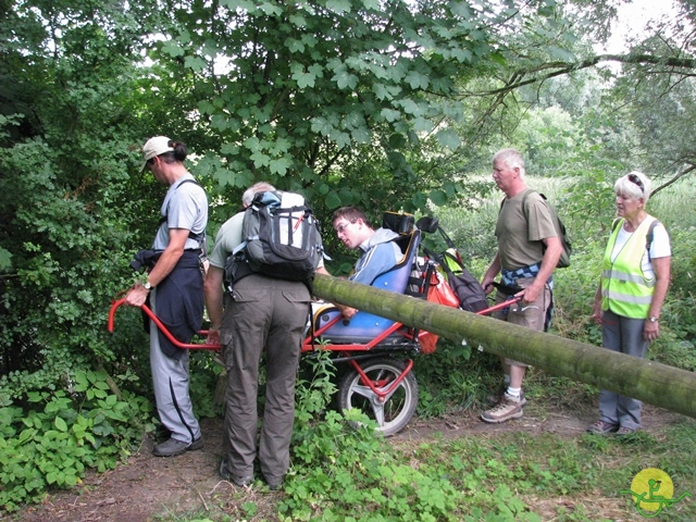 randonnée sportive avec joëlettes, Ronquières, 2013