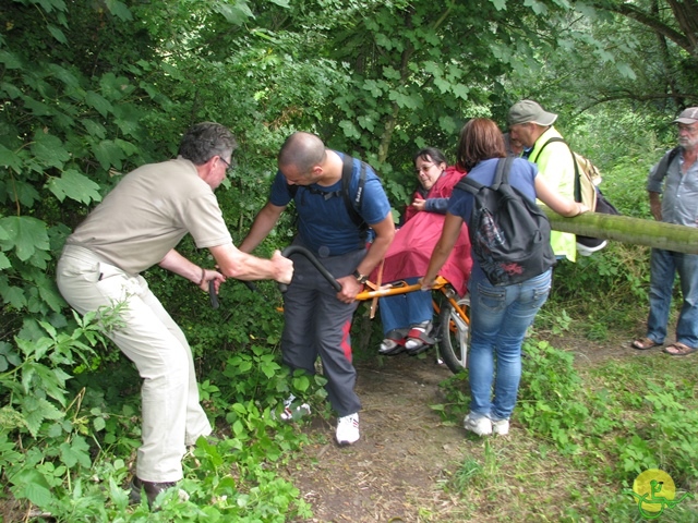 randonnée sportive avec joëlettes, Ronquières, 2013