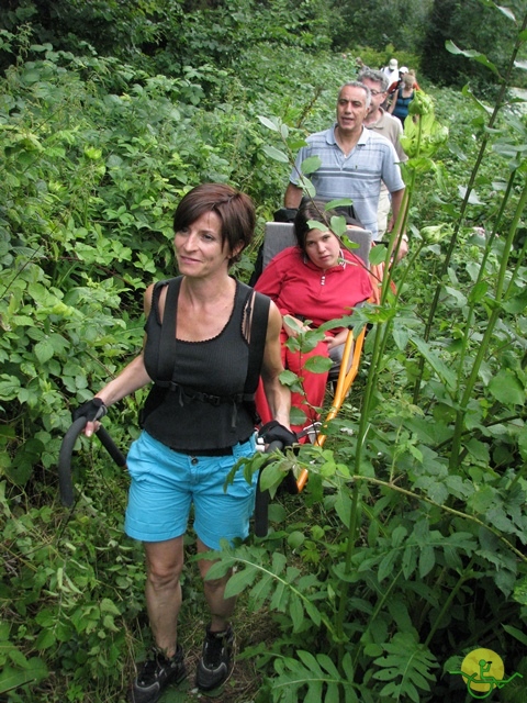 randonnée sportive avec joëlettes, Ronquières, 2013