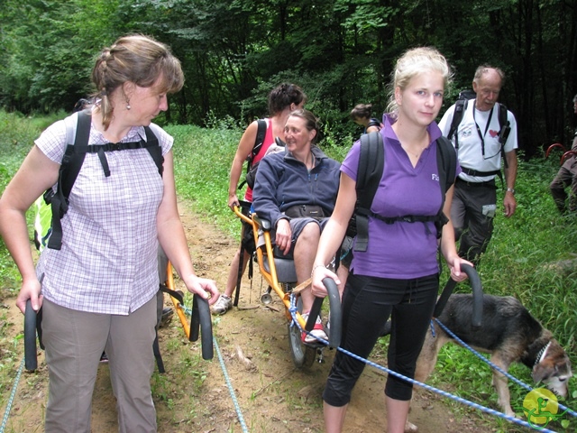 randonnée sportive avec joëlettes, Virton, 2013