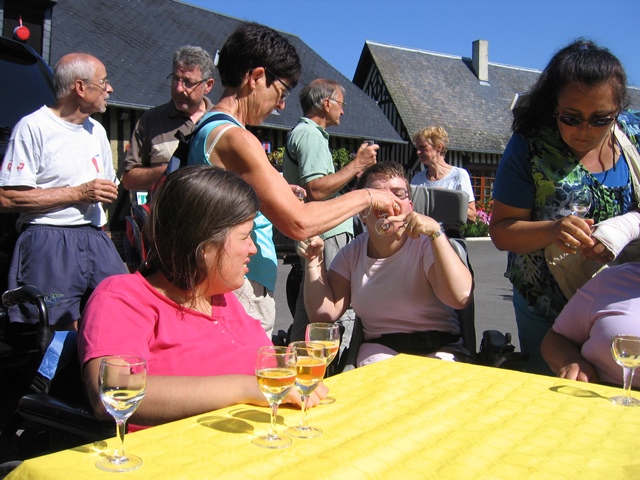 randonnée sportive avec joëlettes, Cabourg, 2013