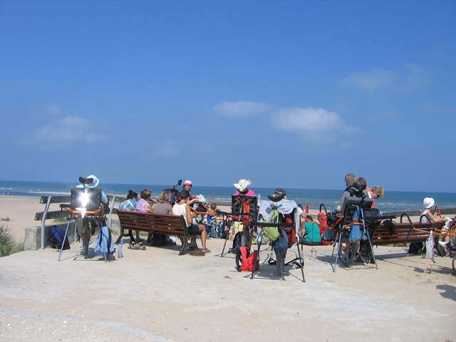 randonnée sportive avec joëlettes, Cabourg, 2013