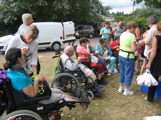 randonnée sportive avec joëlettes, Cabourg, 2013