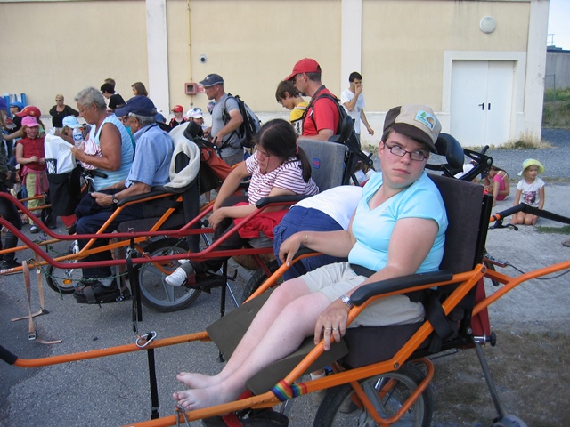 randonnée sportive avec joëlettes, Cabourg, 2013