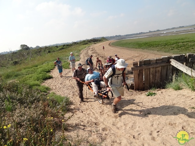 randonnée sportive avec joëlettes, Cabourg, 2013