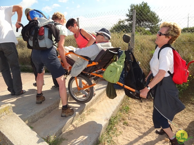 randonnée sportive avec joëlettes, Cabourg, 2013