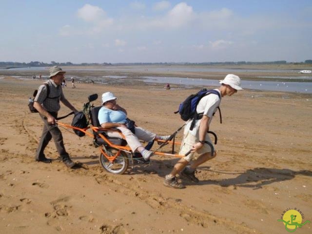 randonnée avec joëlettes,Cabourg, 2013